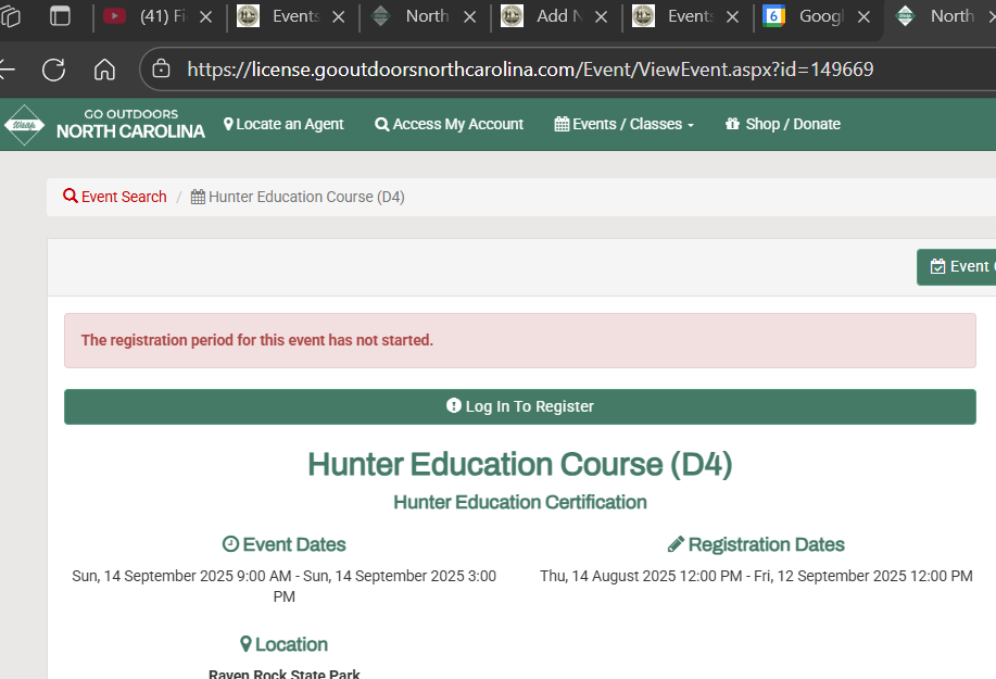 Hunter Education Certification (D4)