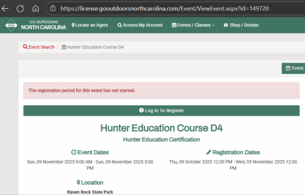 Hunter Education Certification (D4)