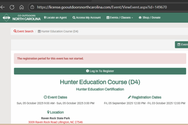 Hunter Education Certification (D4)