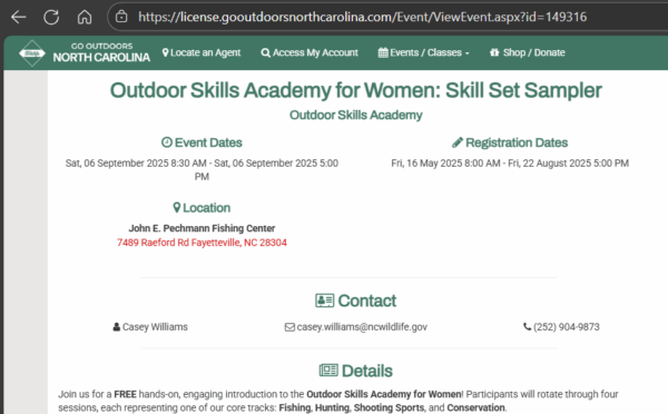 Outdoor Skills Academy for Women: Skill Set Sampler